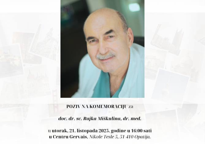 Komemoracija dr Rajko Miškulin (21.10. u 16h Centar Gervais)