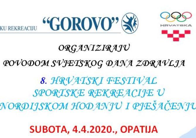 FESTIVAL SPORTSKE REKREACIJE U OPATIJI, 4. travnja 2020.