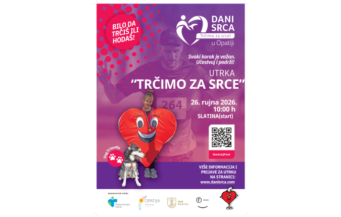 Prijave za utrku „Trčimo za srce“ u sklopu manifestacije Dani srca 2026.