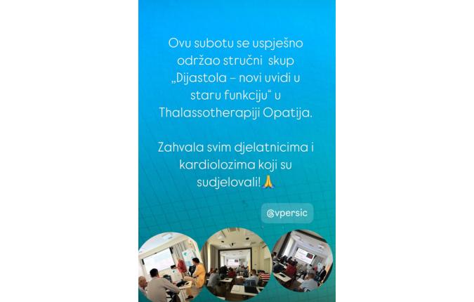 Osvrt na stručni skup “ Dijastola – novi uvidi u staru funkciju”