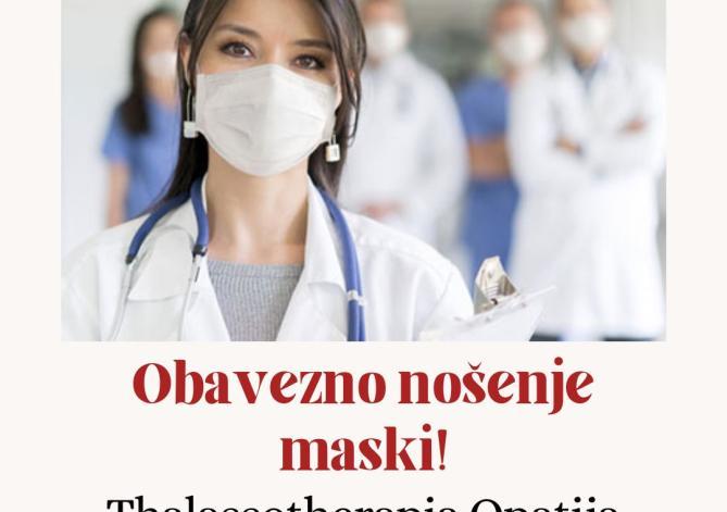 Obavezno nošenje maski za lice