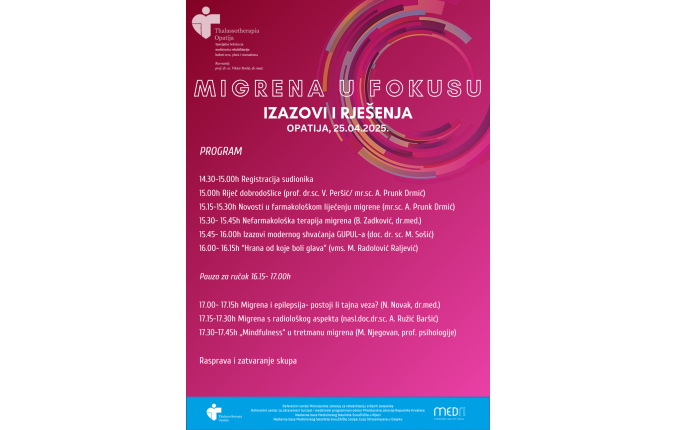 Migrena u fokusu, izazovi i rješenja - 25.04.2025.