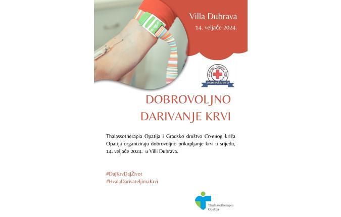 U Thalassotherapiji Opatija organizirano dobrovoljno darivanje krvi