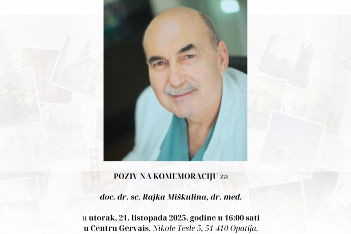 Komemoracija dr Rajko Miškulin (21.10. u 16h "Centar Gervais")